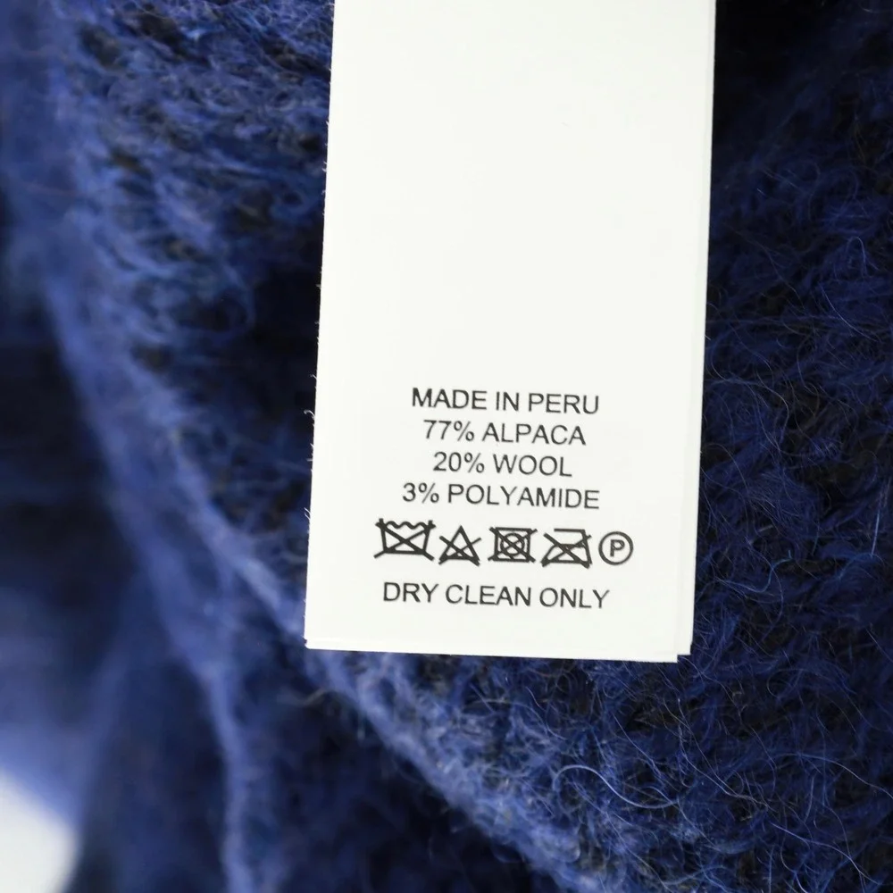 Kate Spade Wild Ones Leopard‎ Sweater Blue Black Alpaca Wool Size Medium NWOT